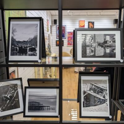 photographs on display