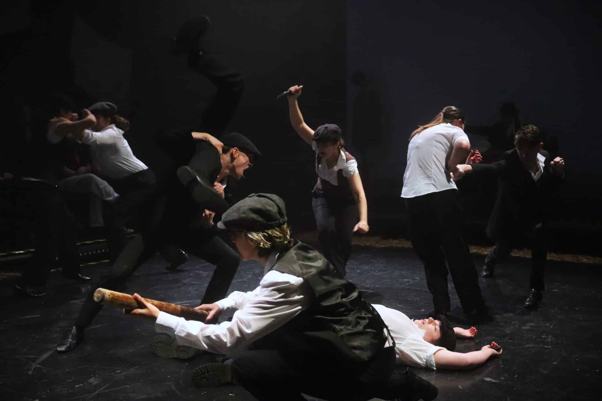 freeze frame of fight