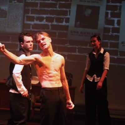 student pointing angrily