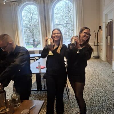 students with containers