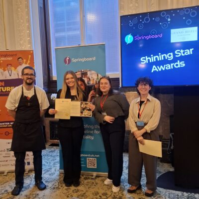 student winning award