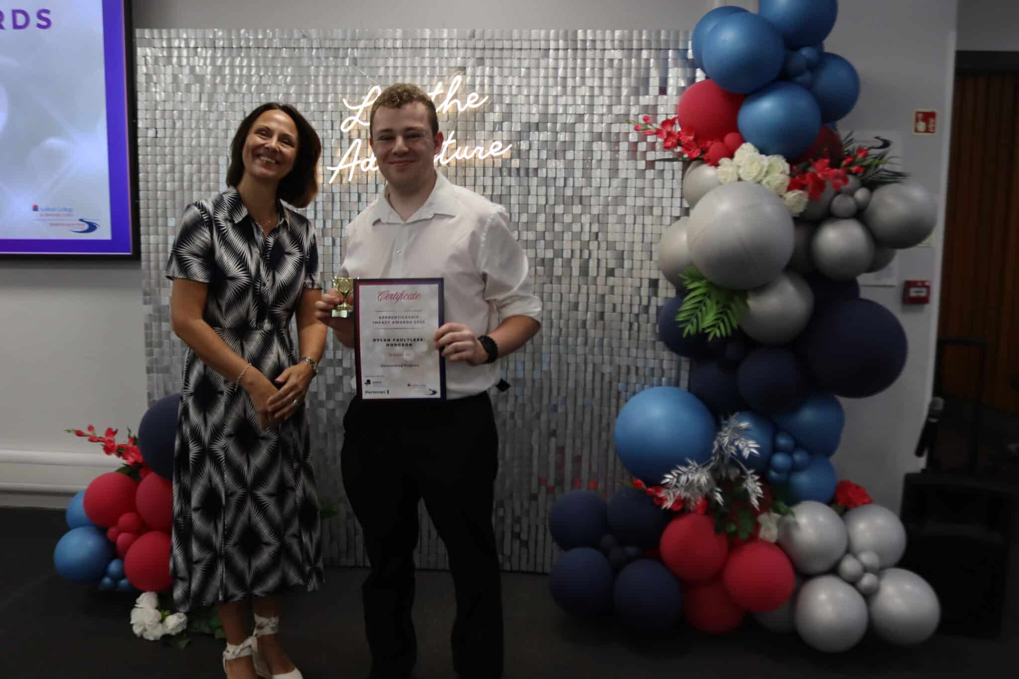 award winner with presenter