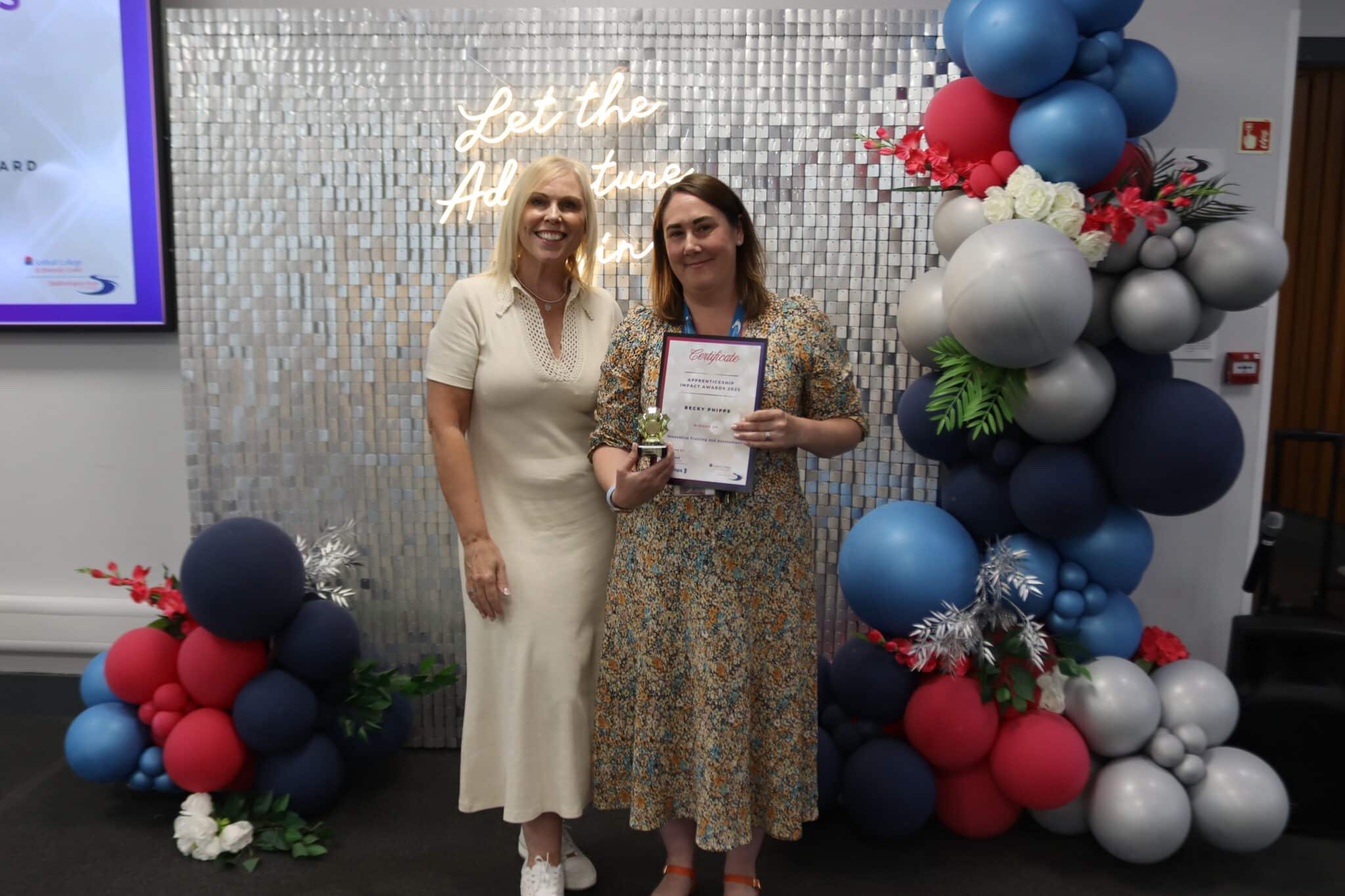 person receiving award